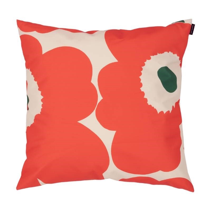 Unikko Outdoor Cushion Cover 50cm in orange, dark green