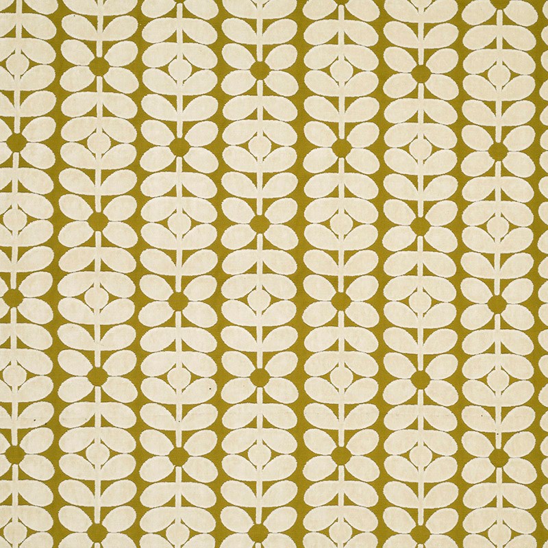 Velvet Sixties Stem Fabric in yellow