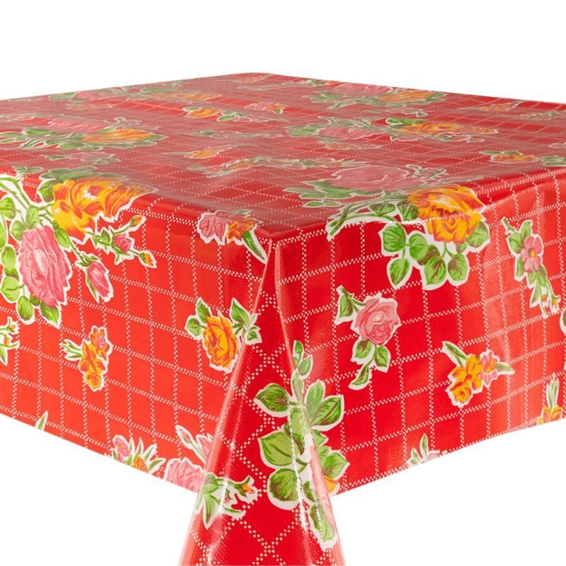 Rosedal Oilcloth in red - Bolt of Cloth - Kitsch Kitchen