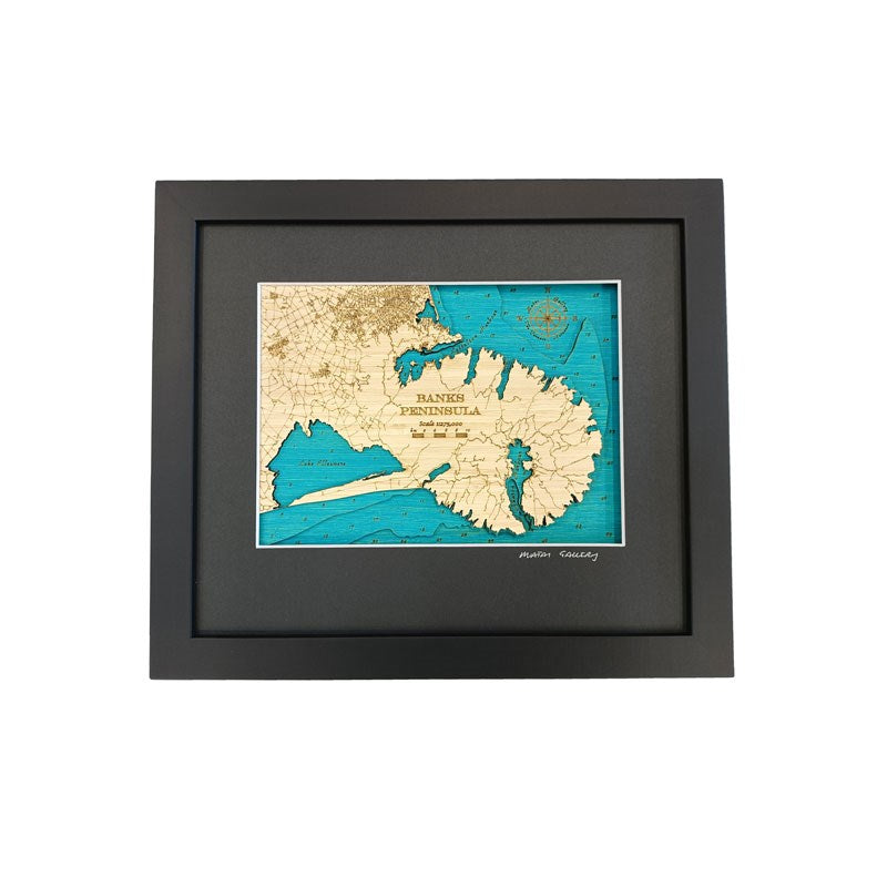 Banks Peninsula 3D Wooden Map - Small