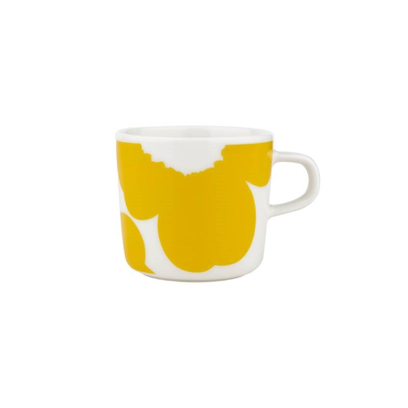 Iso Unikko Coffee Cup 200ml in white, spring yellow