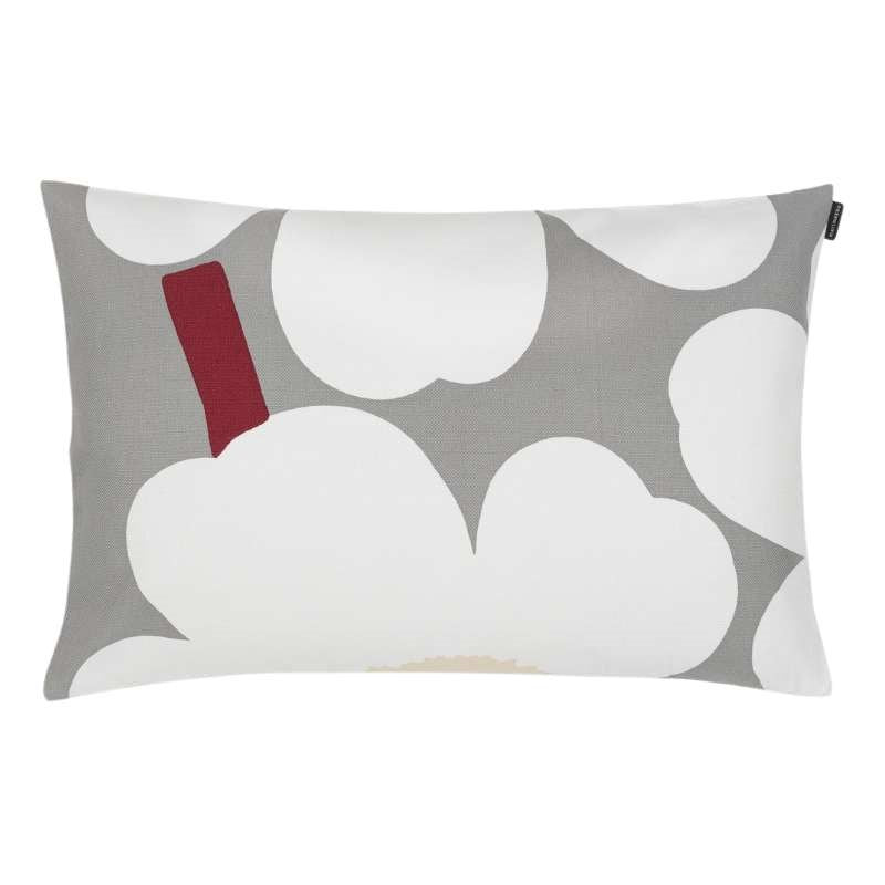 Unikko Cushion Cover 60x40cm in grey, brown, cream