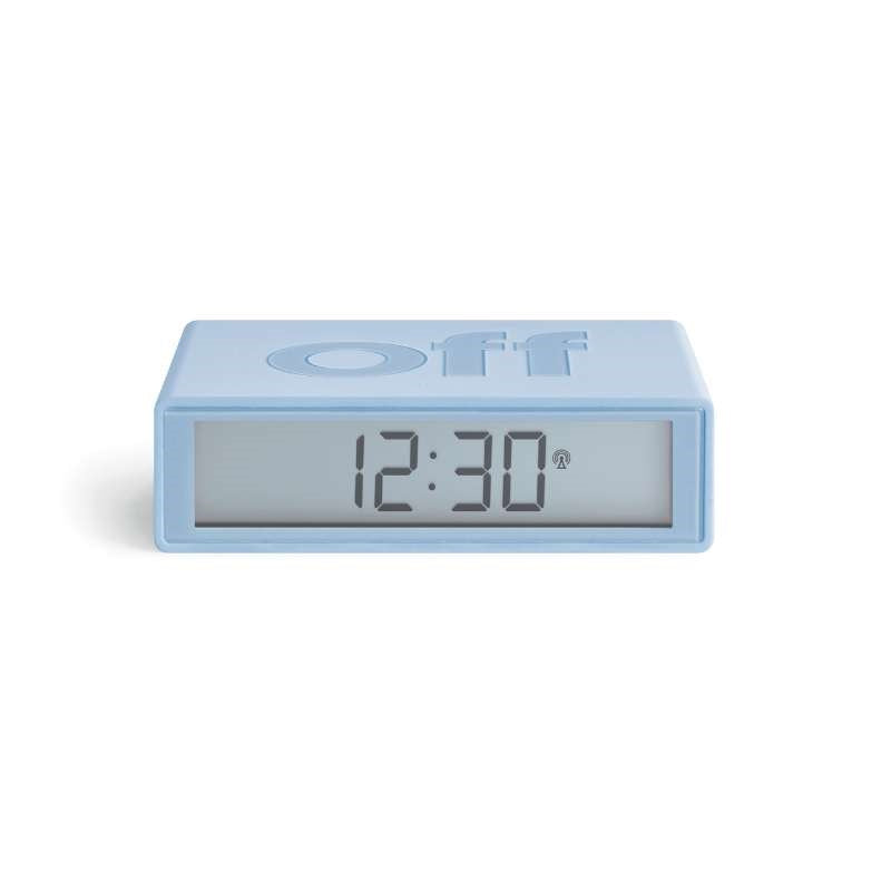 Lexon Flip+ Alarm Clock in light blue