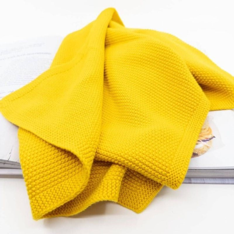 Organic Knitted Handy Towel in daffodil