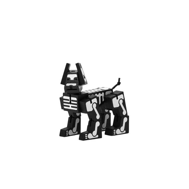 Milo Dog Cubebot Micro in black skeleton