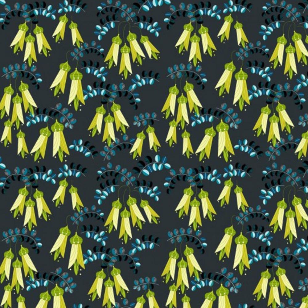 Forest Song - Kowhai Fabric - Bolt of Cloth - NZ Design