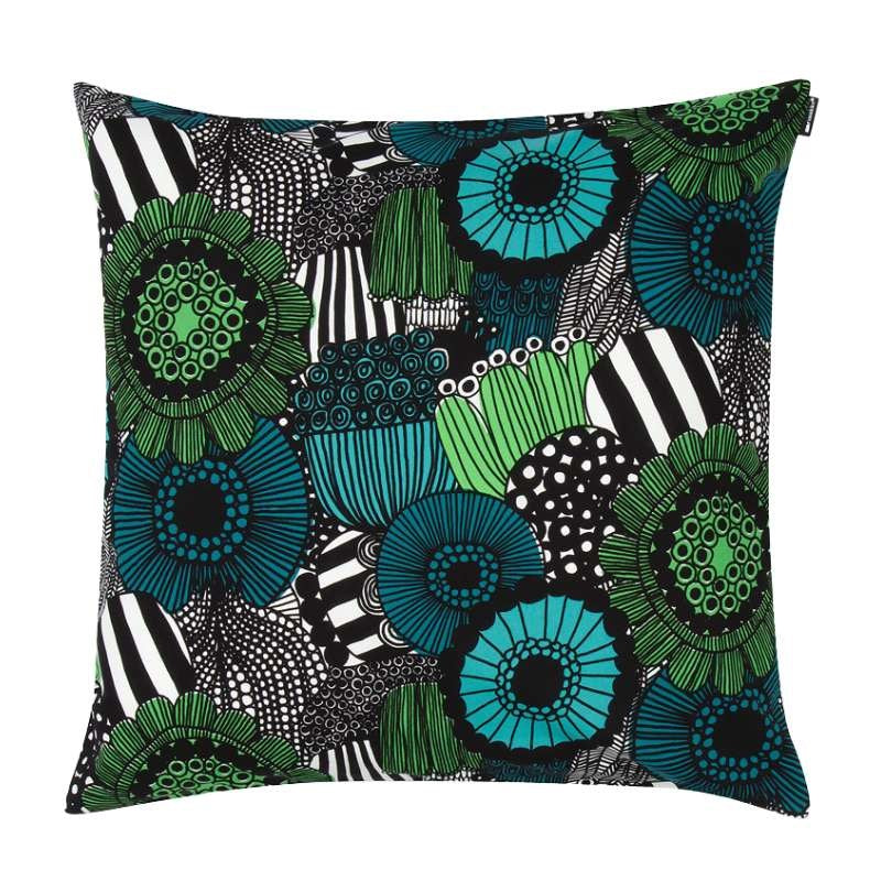 Pieni Siirtolapuutarha Cushion Cover 50cm in white, green