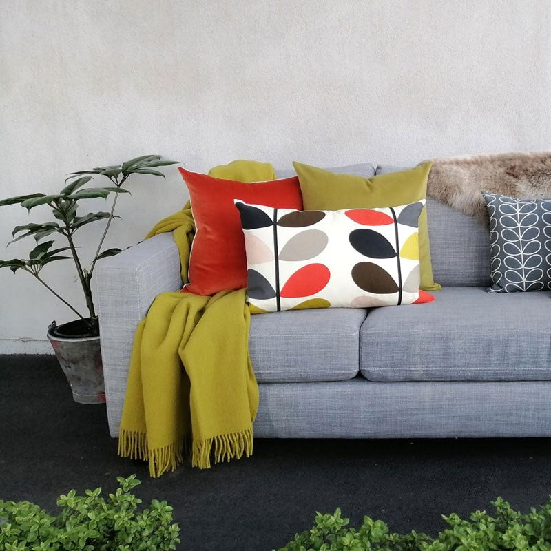 Multi Stem Cushion Cover 60x40cm in tomato red