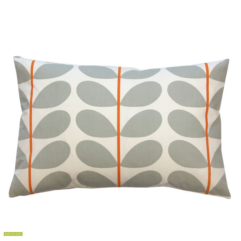 Two Colour Stem?Cushion Cover 60x40cm in warm grey