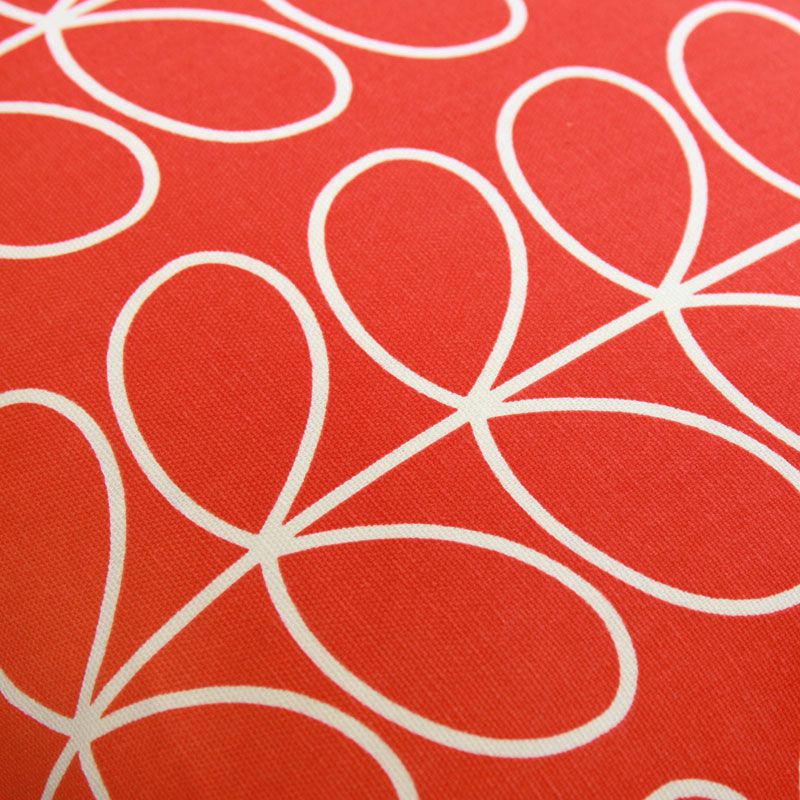 Linear Stem Cushion Cover 40cm in tomato red