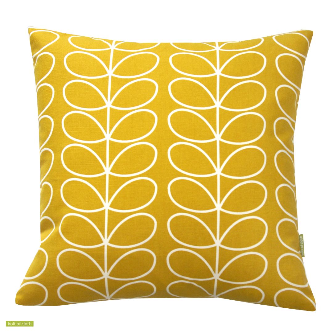 Linear Stem Cushion Cover 40cm in dandelion yellow