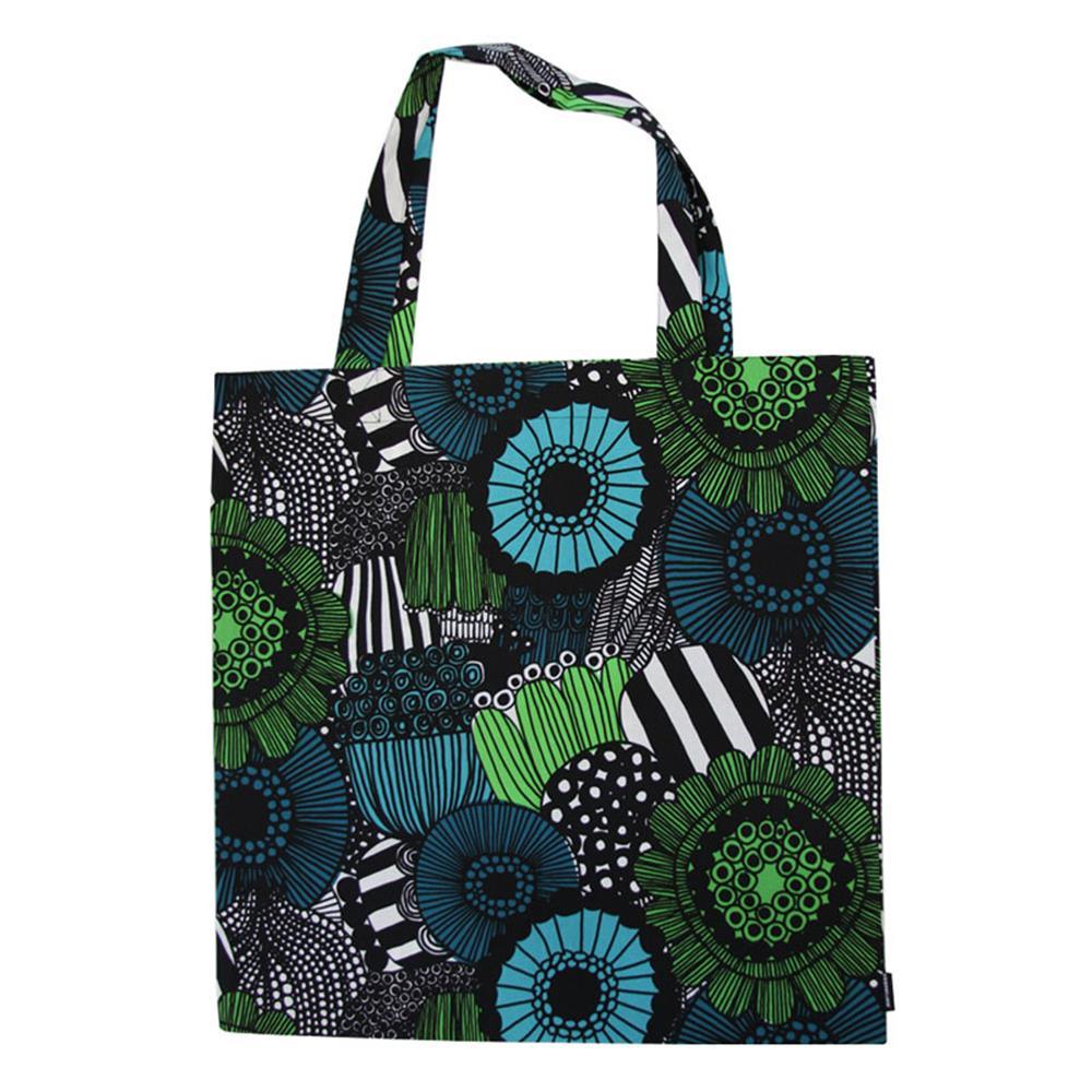 Pieni Siirtolapuutarha Tote in green, black, white