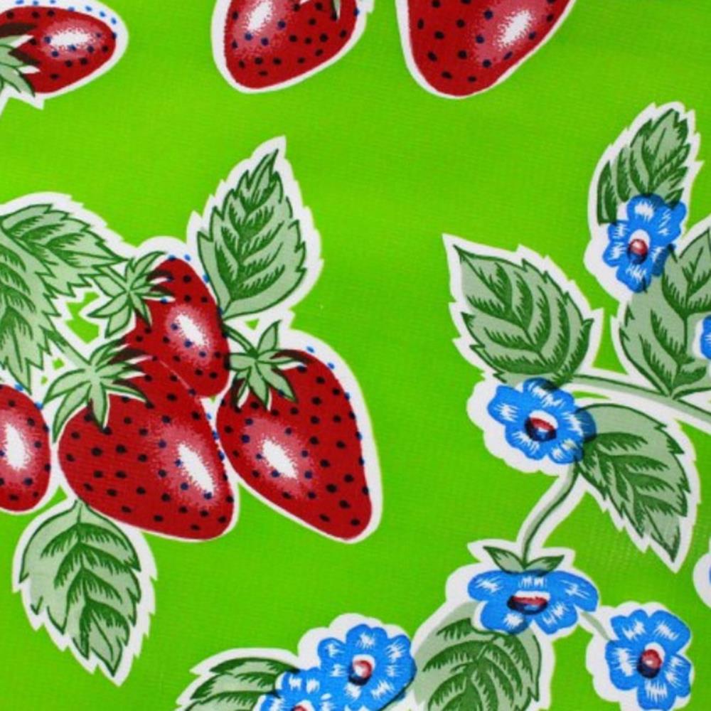 Strawberries Oilcloth in green