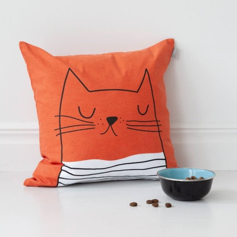 Gustav Cat face Cushion Cover 47cm