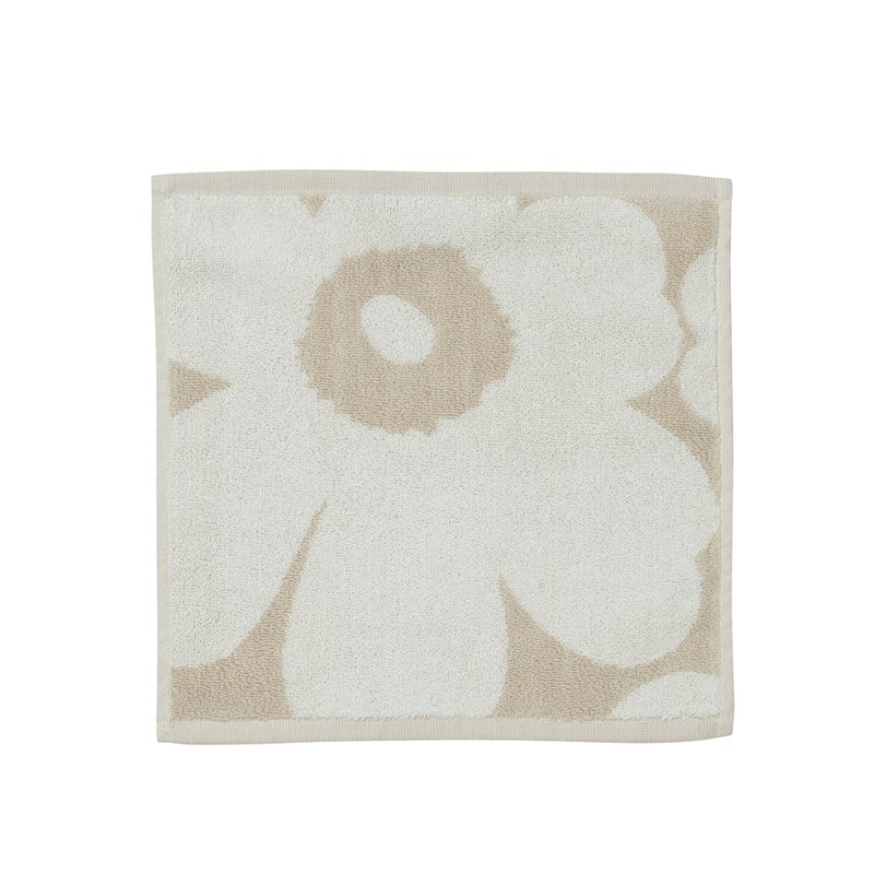 Unikko Facecloth 30x30cm in beige, white