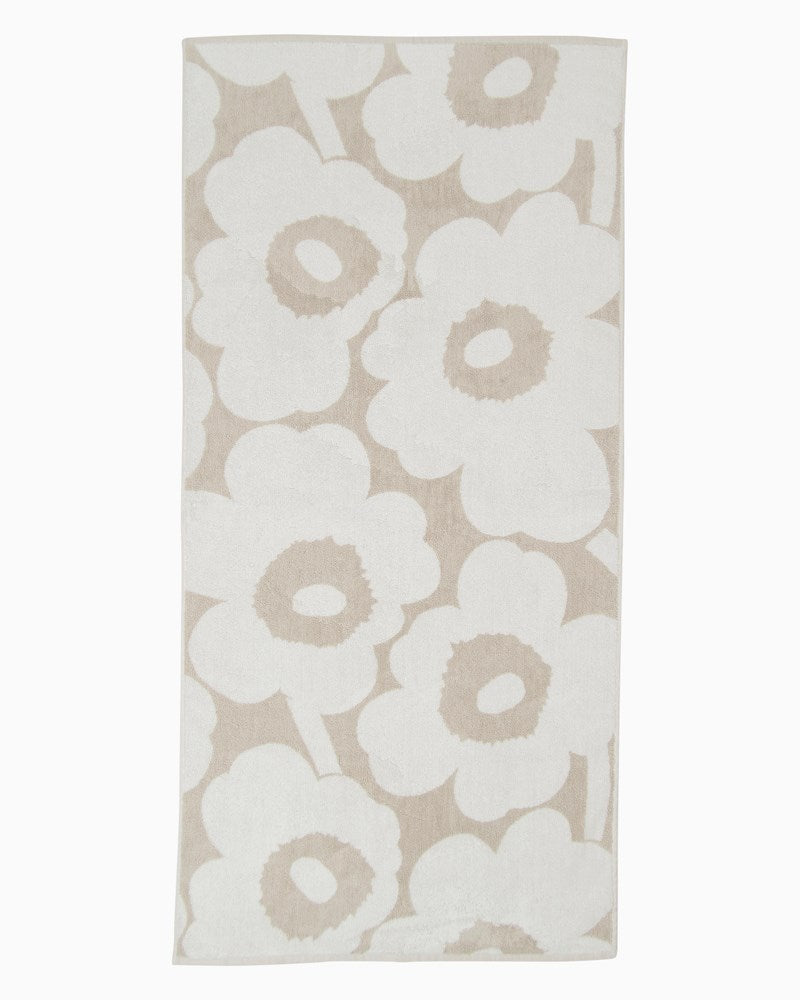 Unikko Bath Towel 70x150cm in beige, white