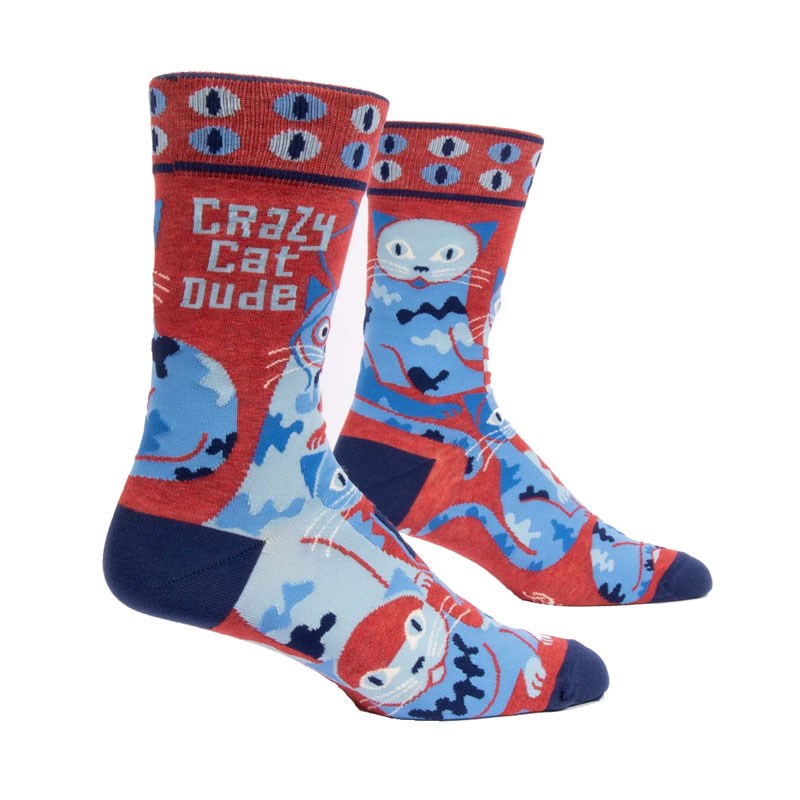 Men's Socks - Crazy Cat Dude