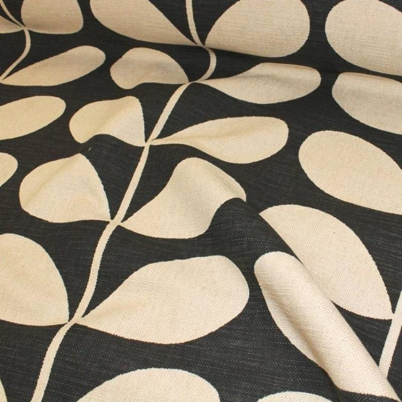 Slub Cotton Giant Stem Fabric in gunmetal