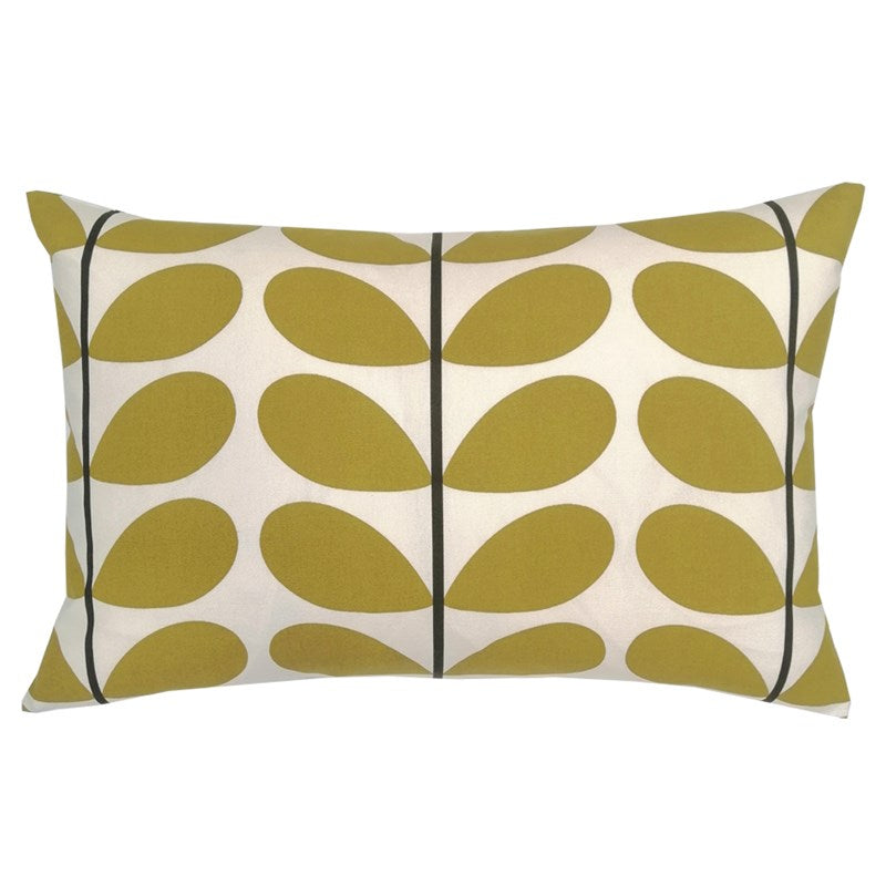 Two Colour Stem Cushion Cover 60x40cm in olive