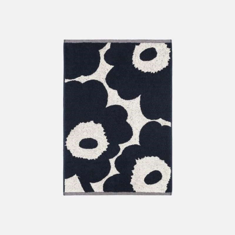 Unikko Hand Towel 50x70cm in cotton, dark blue