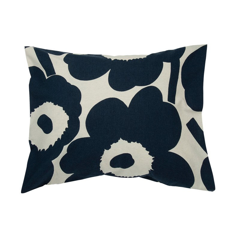 Unikko Pillow Case 50x70/75 cm in cotton, dark blue