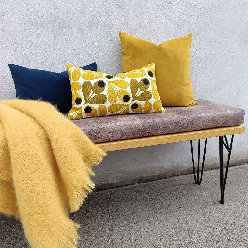 Plush Velvet Cushion Cover 50cm in turmeric