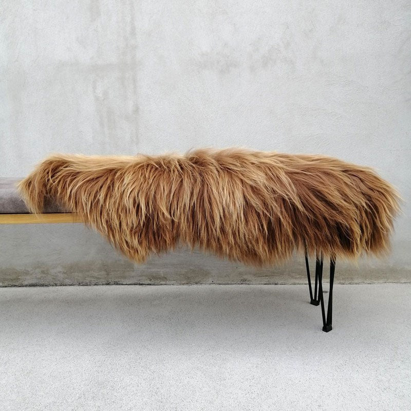 Rusty Brown Icelandic Natural Sheepskin Rug