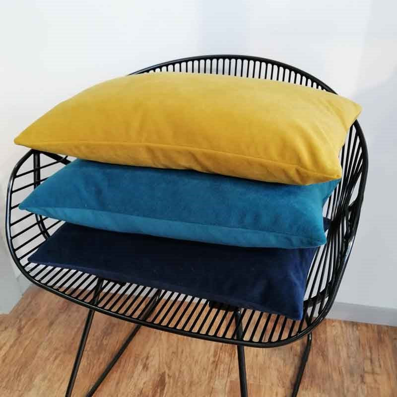 Plush Velvet Cushion Cover 50x30cm in turmeric