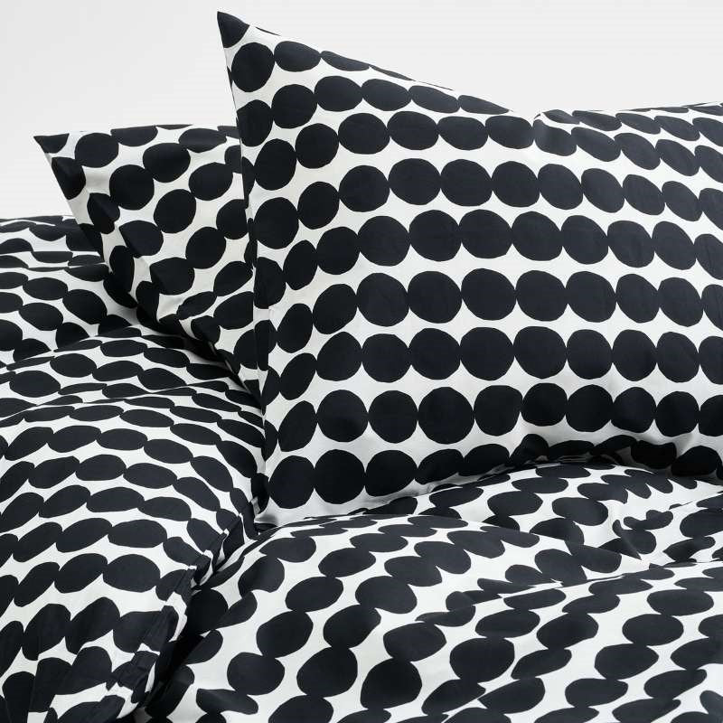 Rasymatto Duvet Cover 210x210cm in white, black