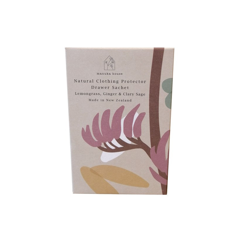 Natural Drawer Sachet - Lemongrass, Ginger &amp; Clary Sage