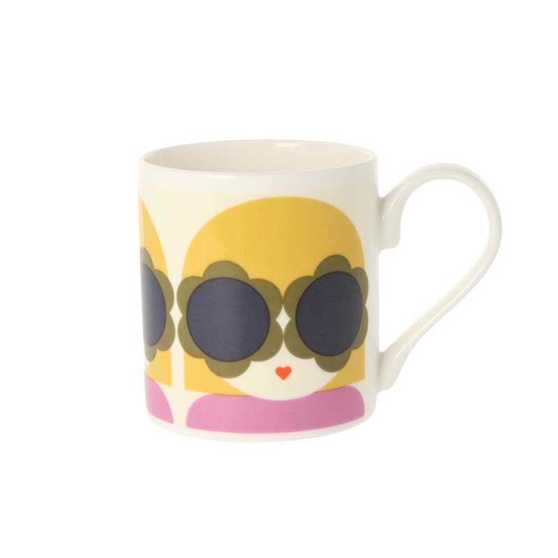 Lola Mug 300ml in yellow &amp; purple