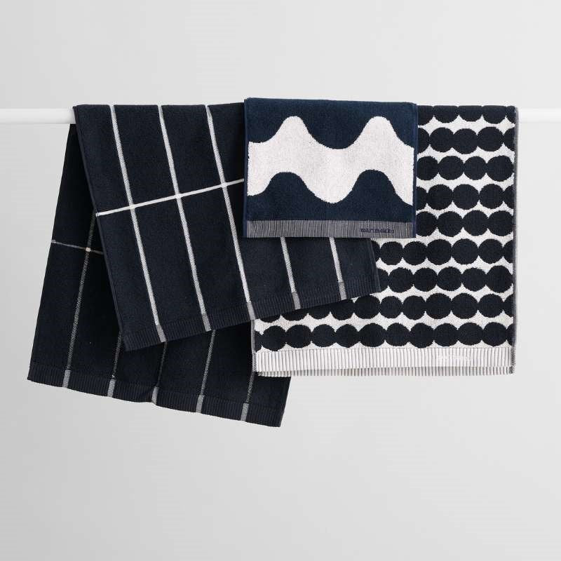 Tiiliskivi Hand Towel 50x70cm in black, white