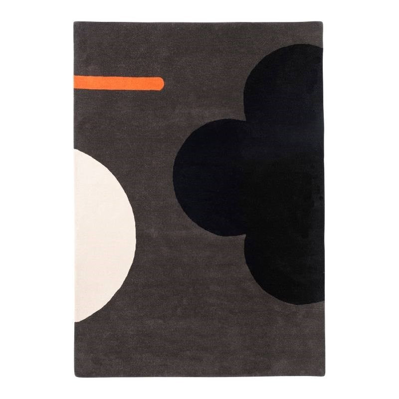 Geo Flower Rug in graphite