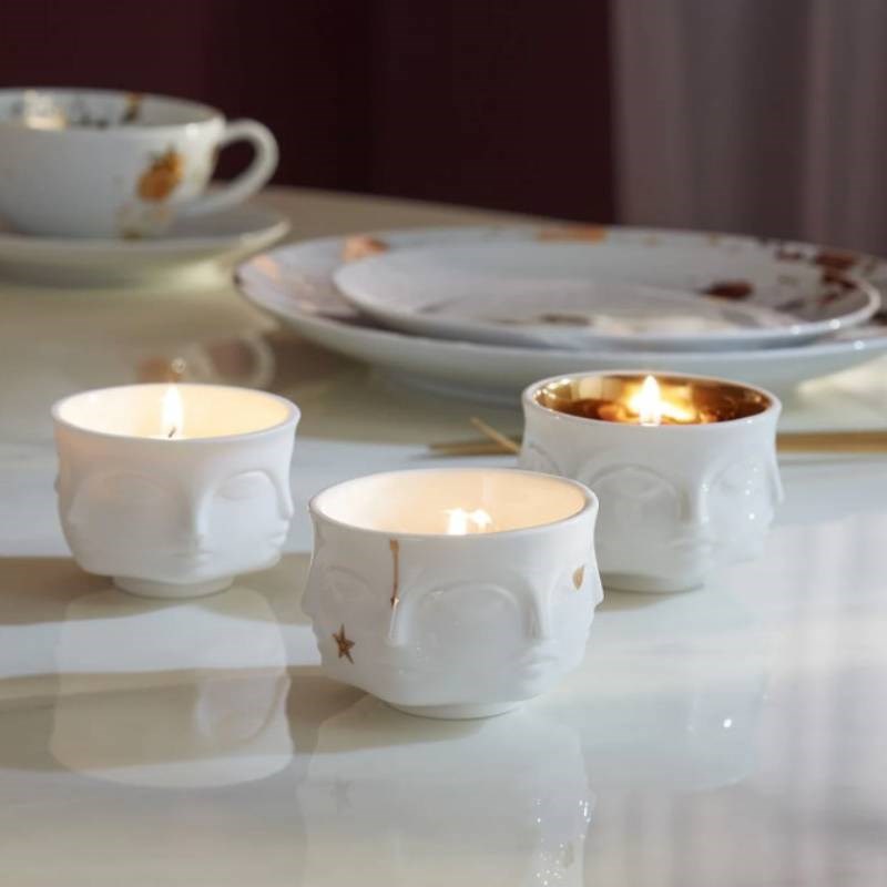 Muse Votive Candle Holder in white