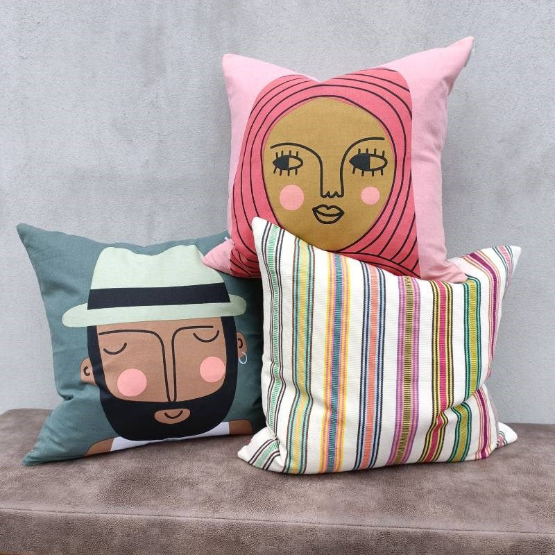 Malinka Face Cushion Cover 47cm