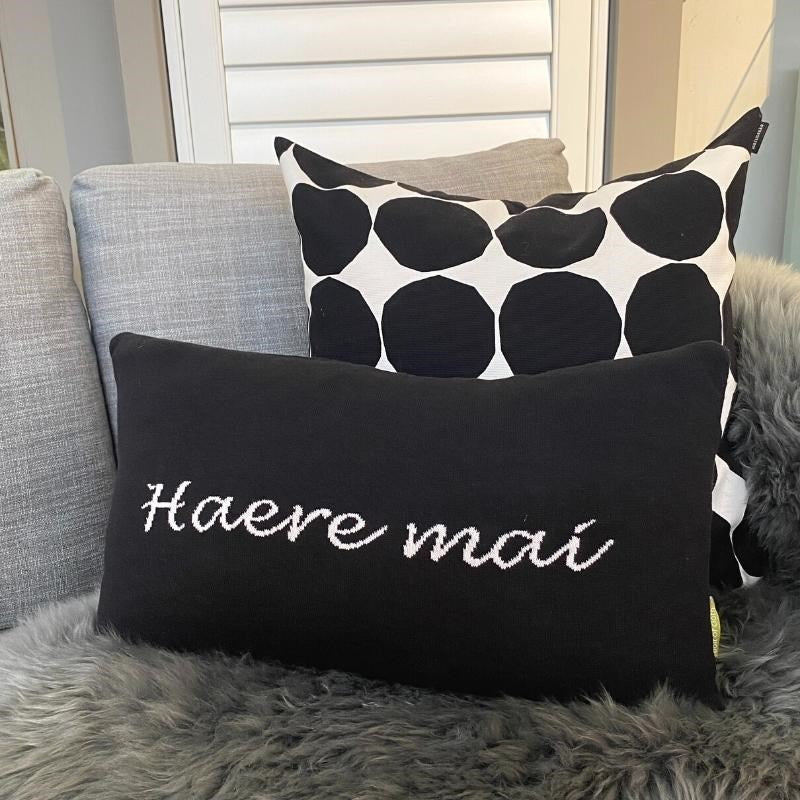 Haere Mai Knit Cushion Cover 50x30cm