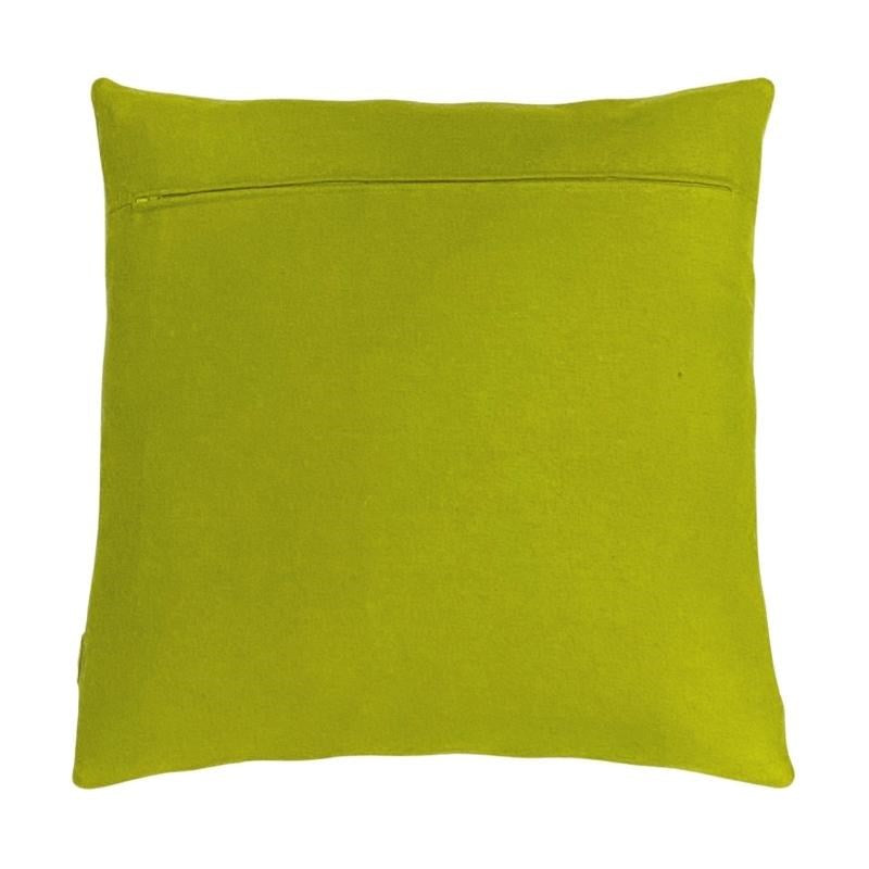 Triangles Wool Cushion Cover 50cm in apple green