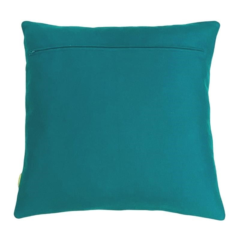 Triangles Wool Cushion Cover 50cm in teal