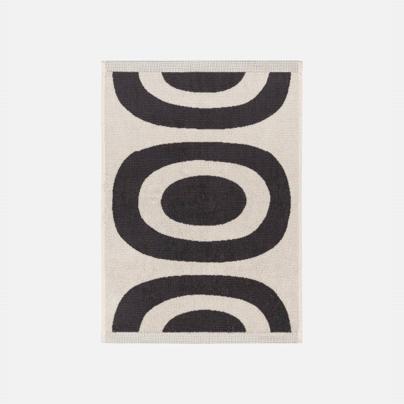 Melooni Hand Towel 50 x 70cm in charcoal, off white