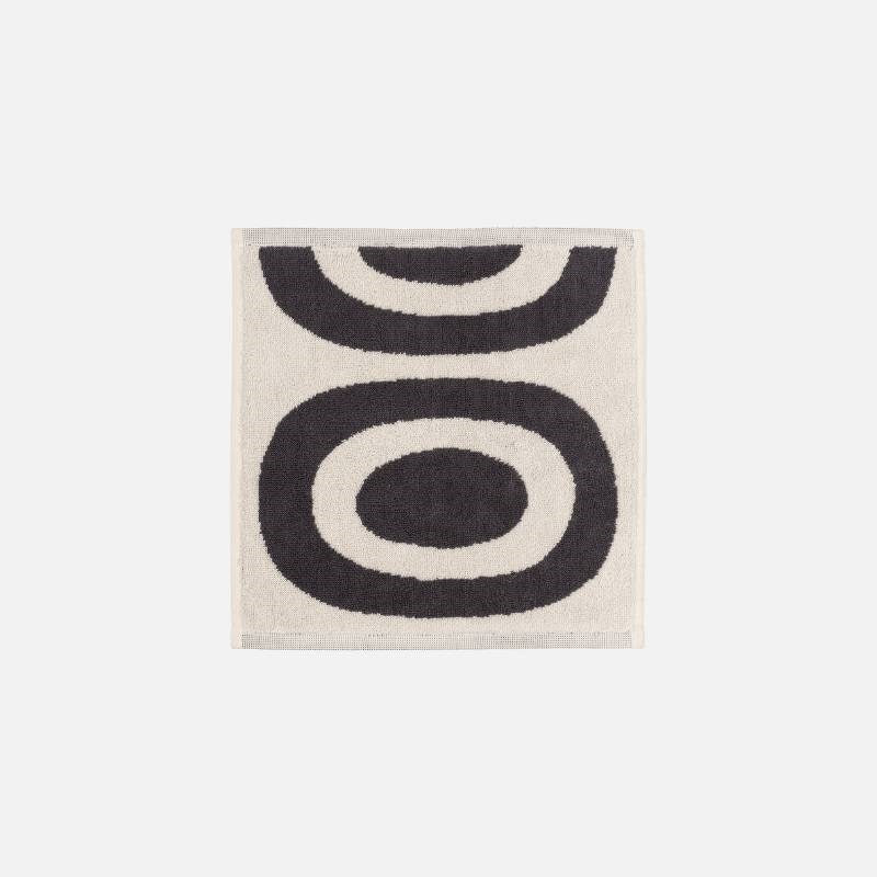 Melooni Facecloth 30x30cm in charcoal, off white