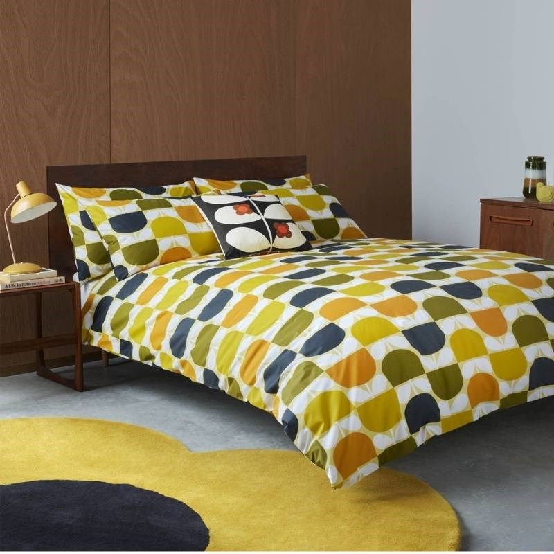 Block Stem Bedding Set 200x200cm in sicilian lemon