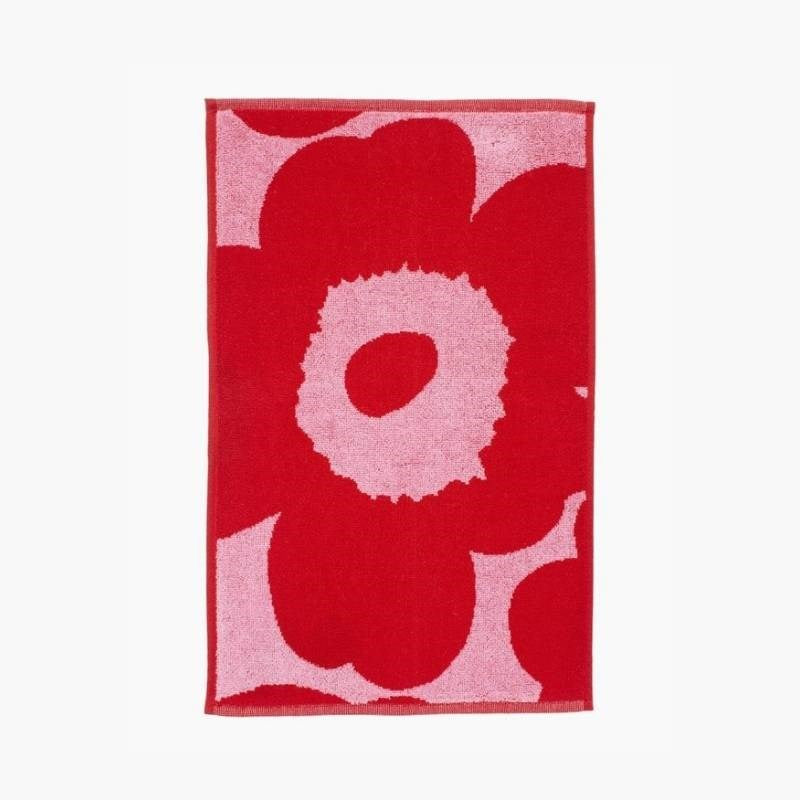 Unikko Guest Towel 30x50cm in pink, red