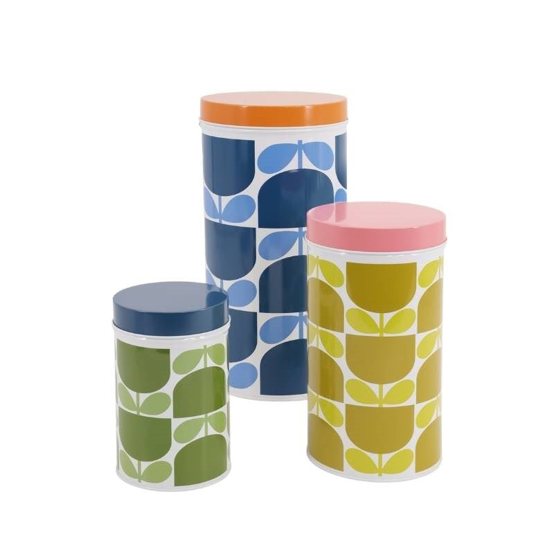 Block Flower Nesting Cannister Tins - set of 3