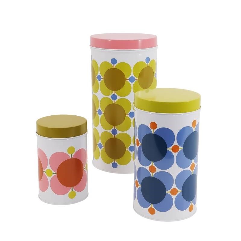 Atomic Flower Nesting Cannister Tins - set of 3