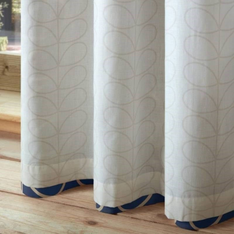 Linear Stem Eyelet Curtains in whale