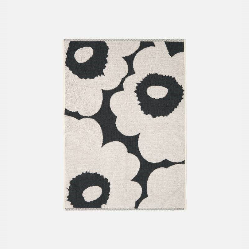 Unikko Hand Towel 50x70cm in charcoal, off-white