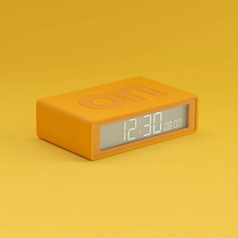 Lexon Flip+ Alarm Clock in yellow