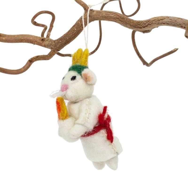 Mouse Lucia Felted Ornament