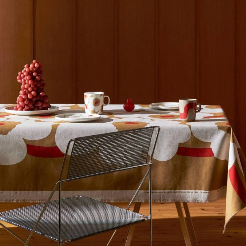 Unikko Plate 20cm in white, beige, red