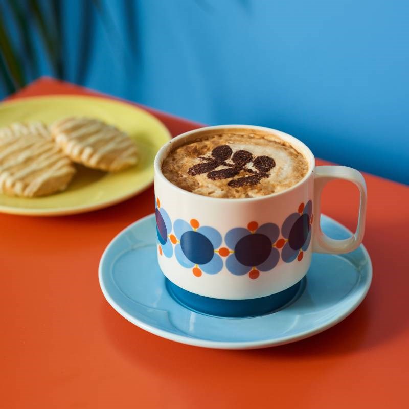 Atomic Flower Teacup and Saucer Set